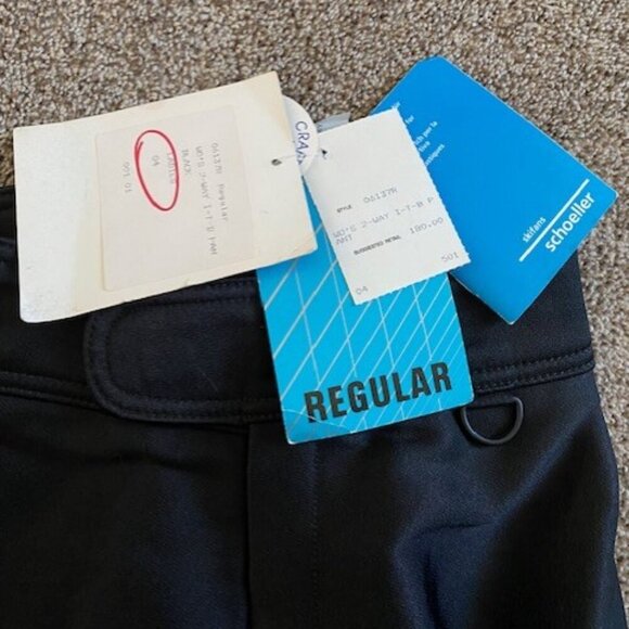 NWT Vintage Schoeller Skifans Stretch Stirrup Ski Pants Black Sz 4 - Picture 10 of 13